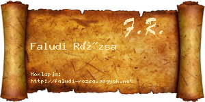 Faludi Rózsa névjegykártya