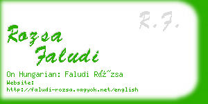 rozsa faludi business card